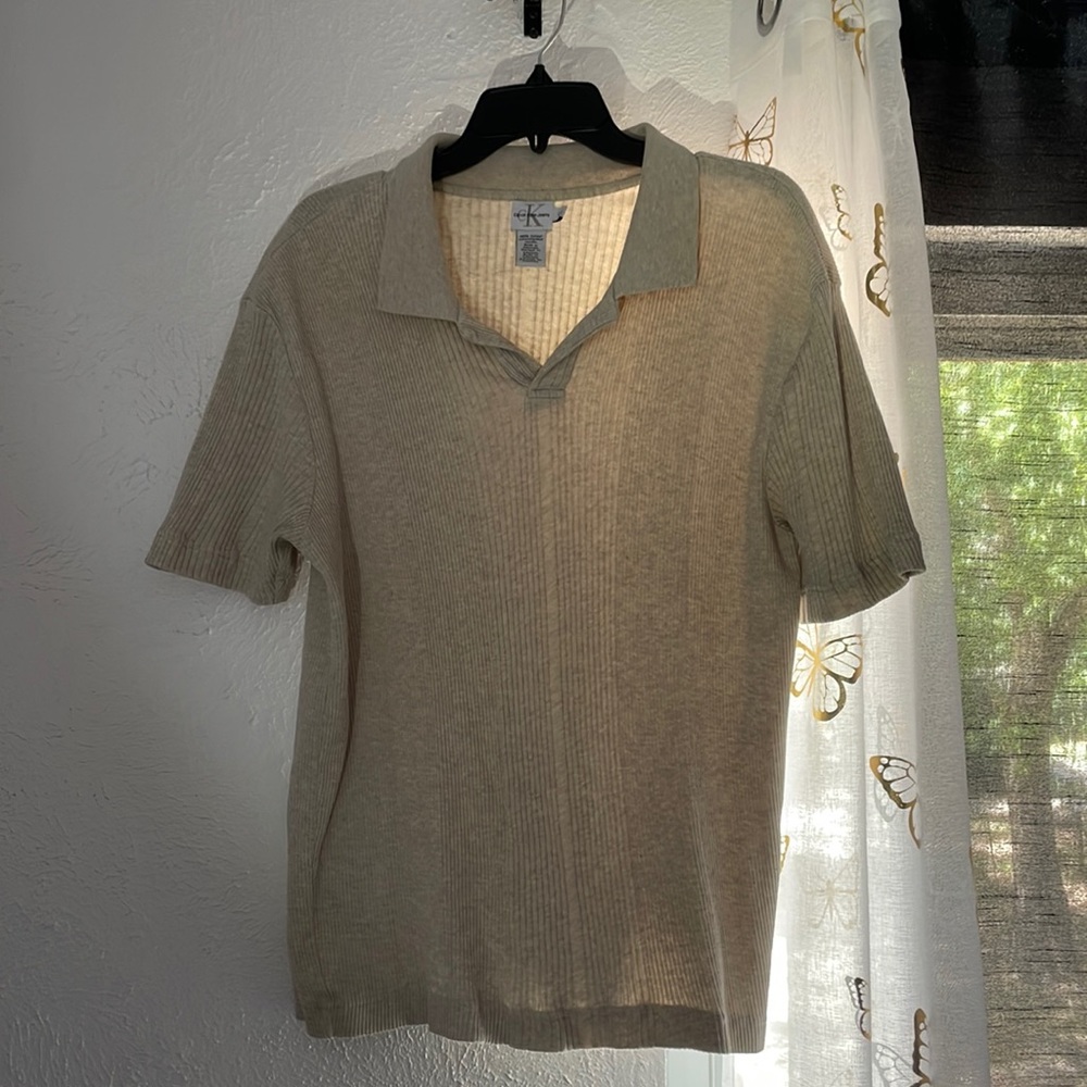 Calvin Klein Linen Polo Shirt